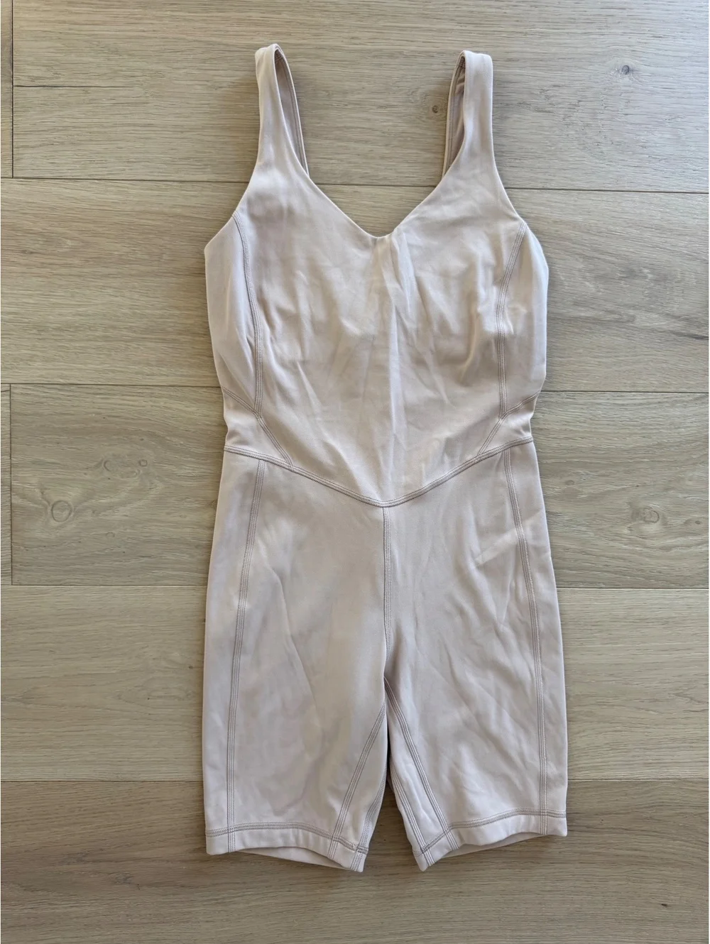 Lululemon Align Bodysuit 8” Contour Nude Size 4 One Piece Romper